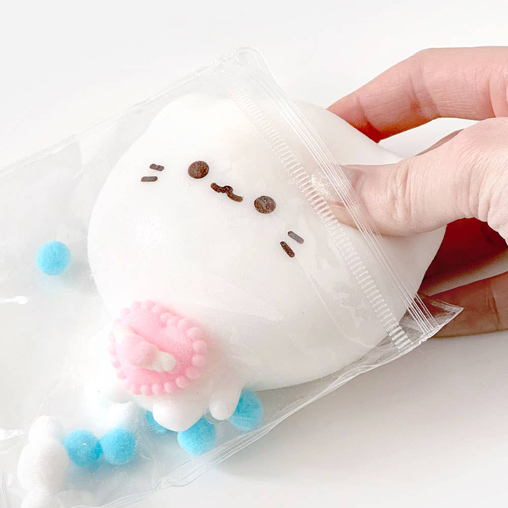 Pocket Cat Mochi Squishy – Soft Sensory Stress Toy