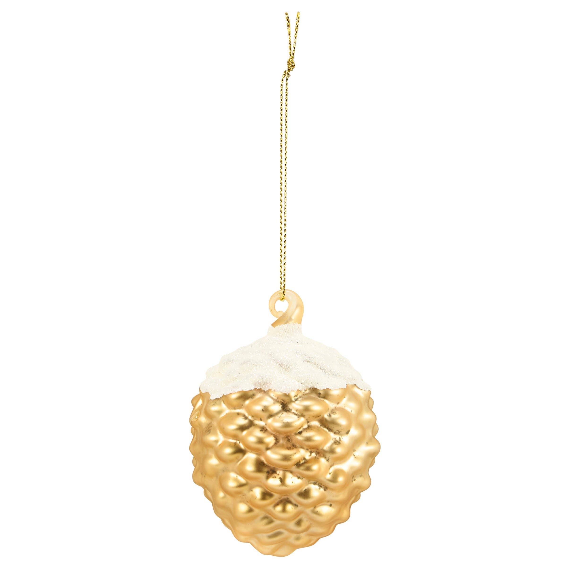 Snowy Deer Glass Ornament