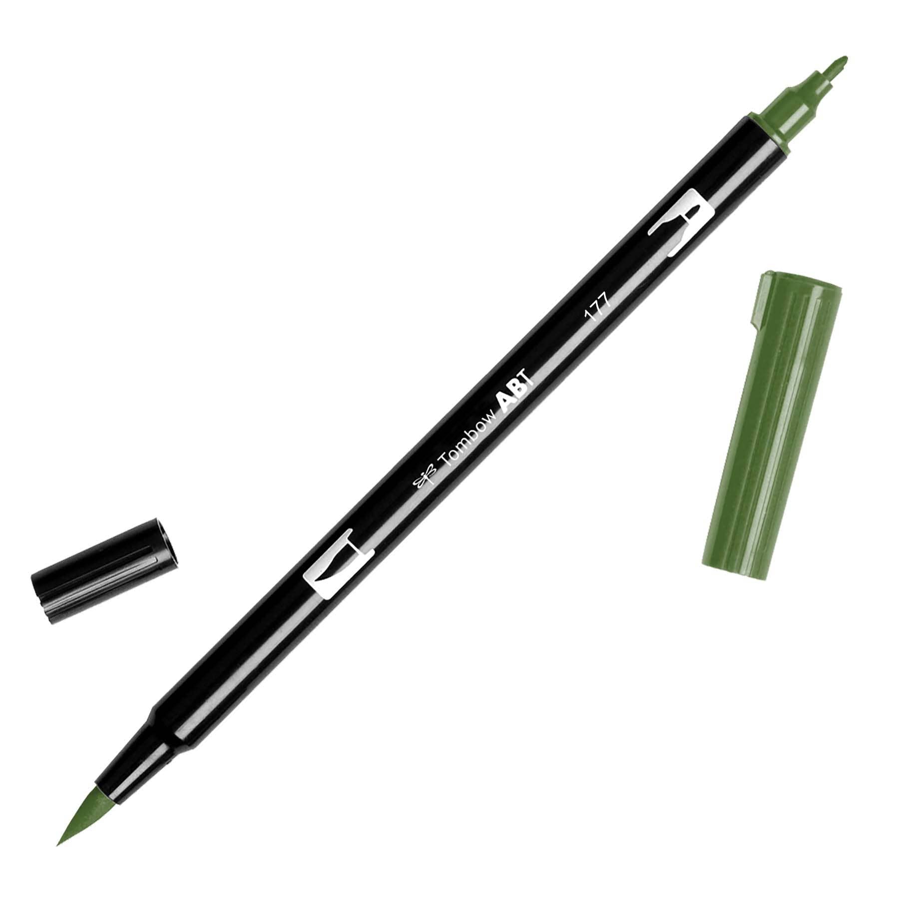 Dual Brush Pen Art Markers - Open Stock: 076 Green Ochre - SKU# 56509