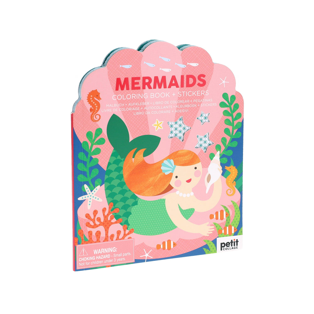 Coloring Book With Stickers: Mermaids