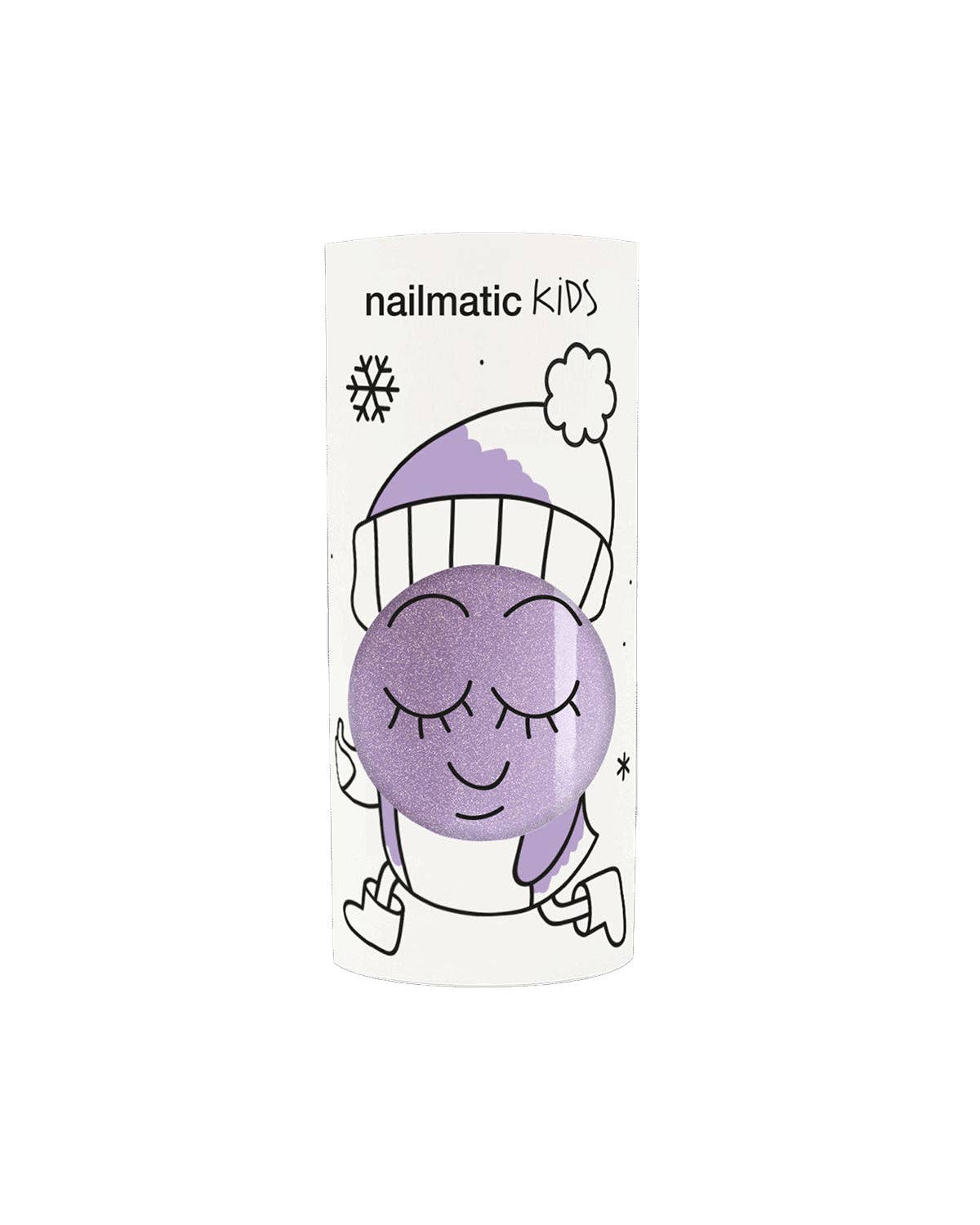 Nail Polish for Kids GLITTER SINGLE PIGLOU Purple Glitter