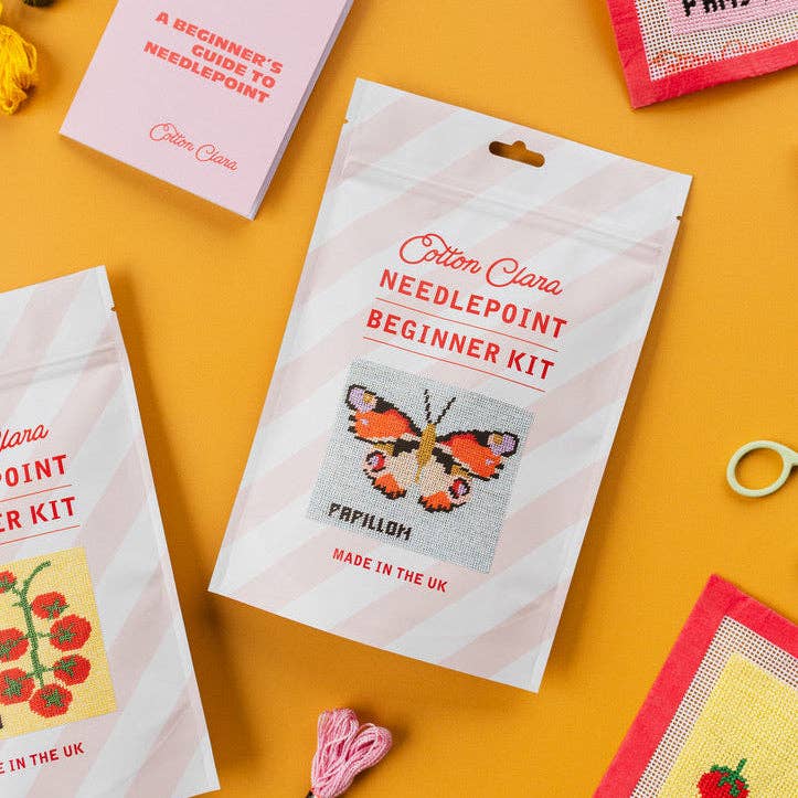 Butterfly Needlepoint Kit - Beginner Craft Kit