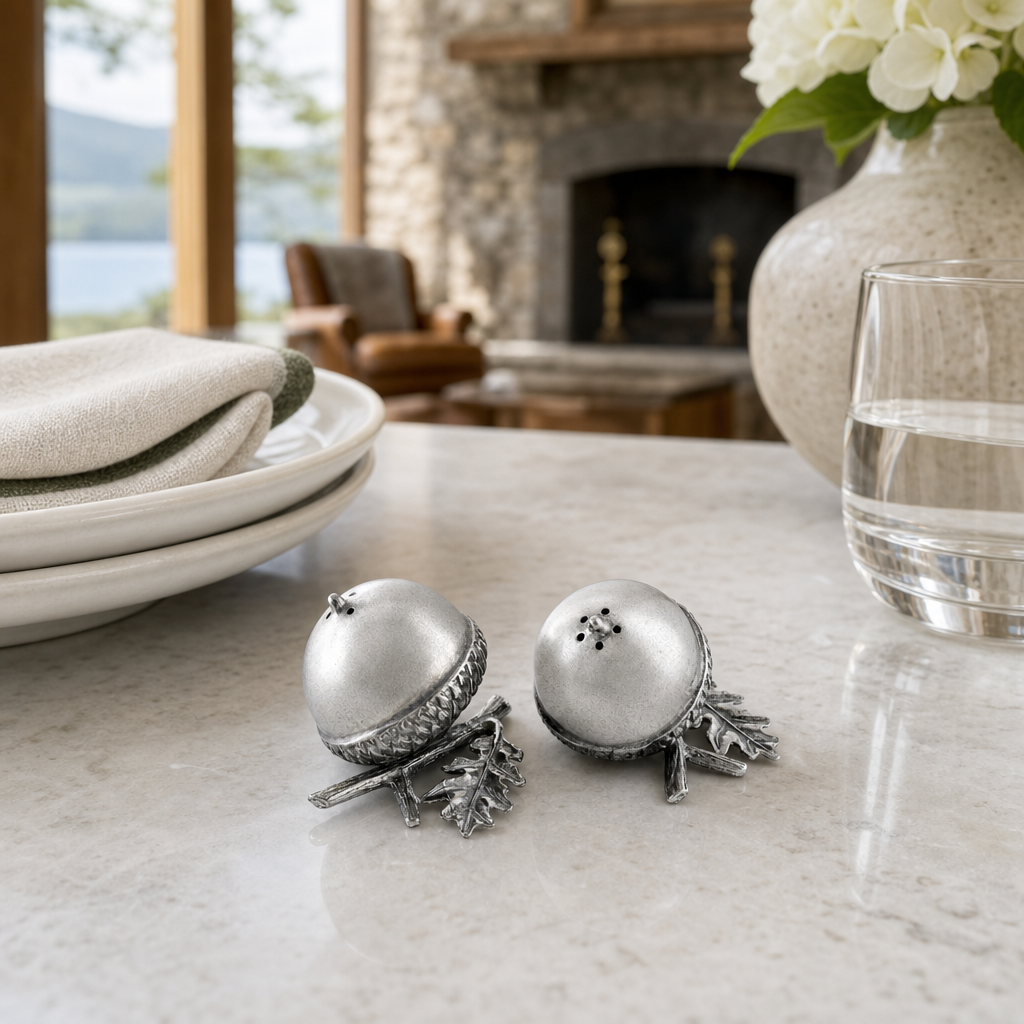 Pewter Acorn Salt & Pepper Set