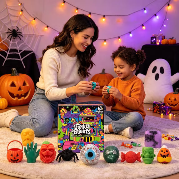 Schylling Nee-Doh 2026 Funky Frights Squish-O-Ween 13-Piece Countdown Calendar