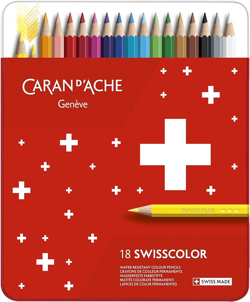 Caran D' Ache 12 swisscolor metal box