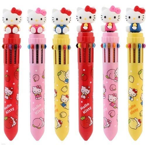 Sanrio Characters 6 Color Ball Point Pencil- 0.7mm : Hello Kitty
