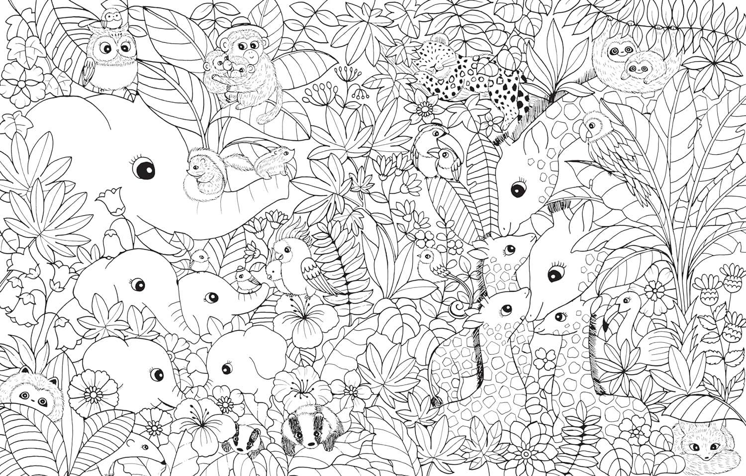 A Million Baby Animals Coloring Book by Lulu Mayo