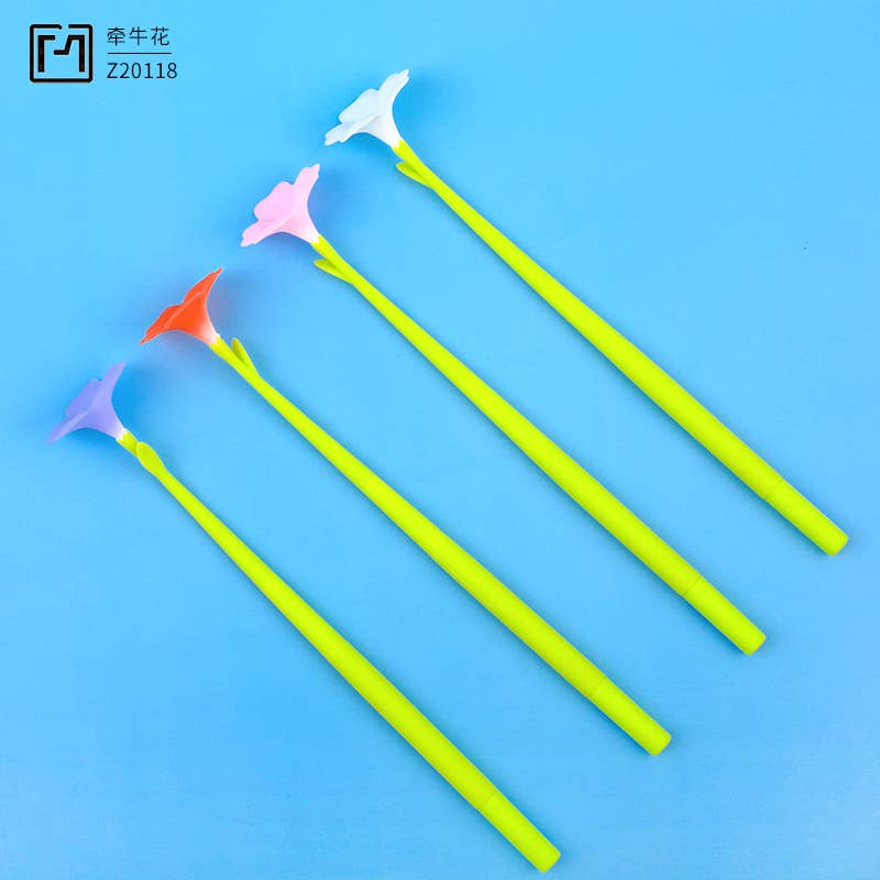 Morning Glory Flower Wiggle Pad Gel Pen