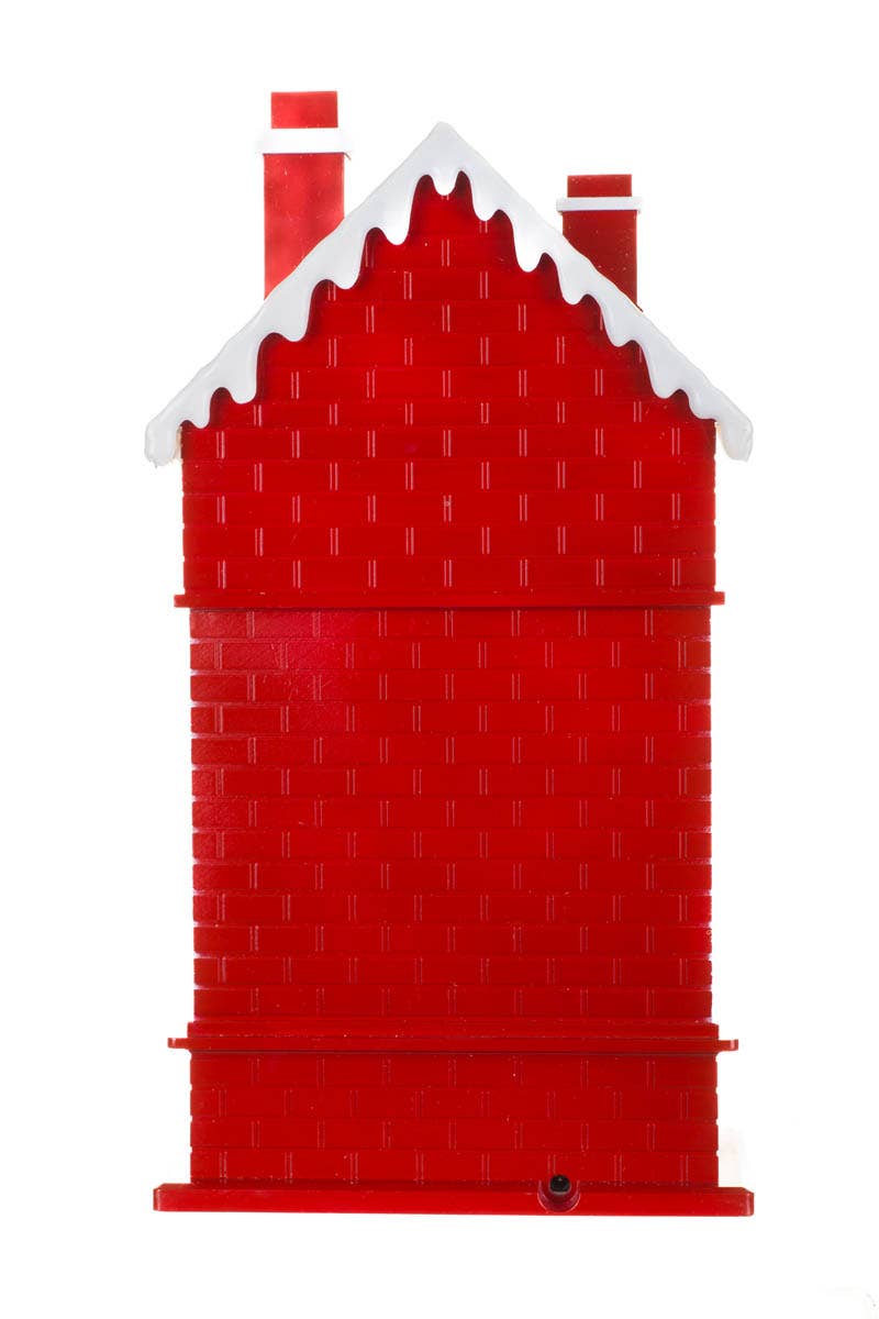 NEW-Red Led Santa'S Workshop Snow Globe W/ Swirling Glitter