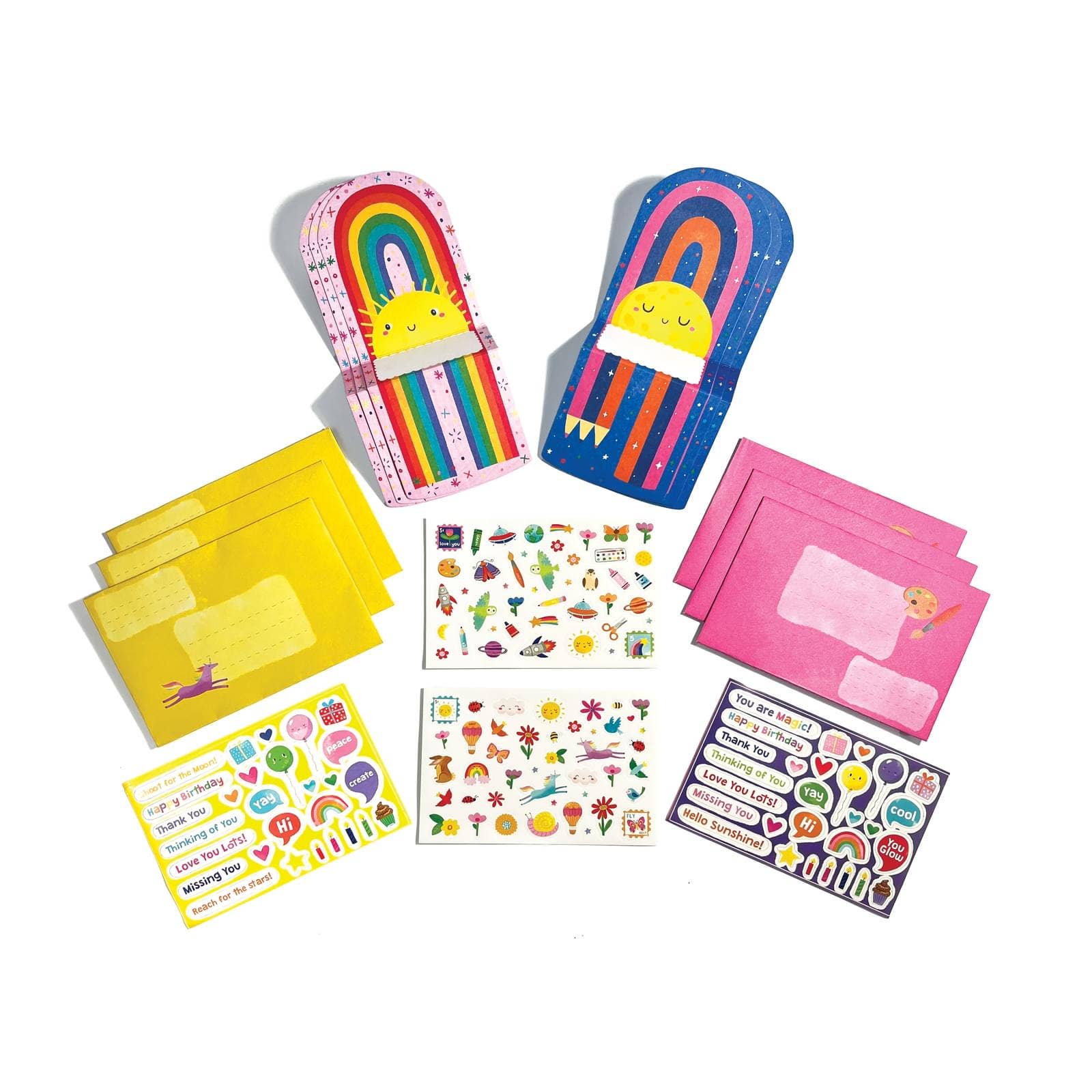 Tiny Tada! Note Cards & Sticker Set - Hello Rainbows