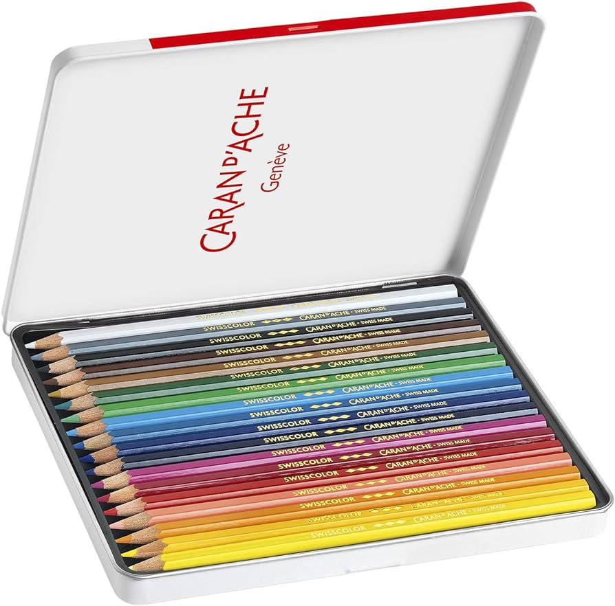 Caran D' Ache 18 swisscolor metal box