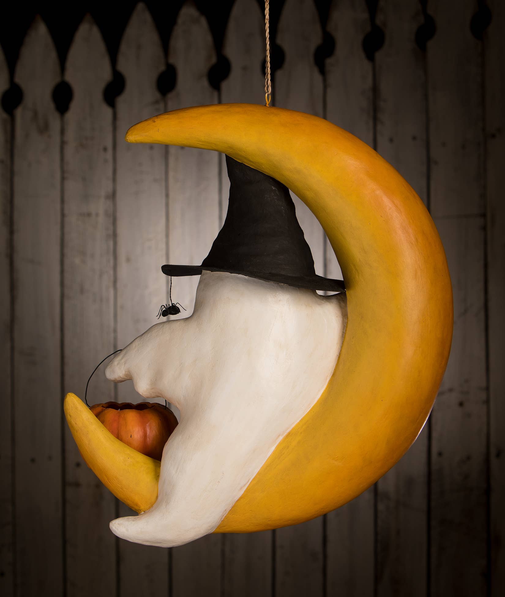 Ghoulish Moon Paper Mache