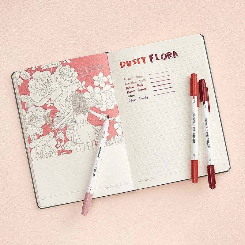 Monami 8 pen set| Colourful pen set: Dusty-Flora