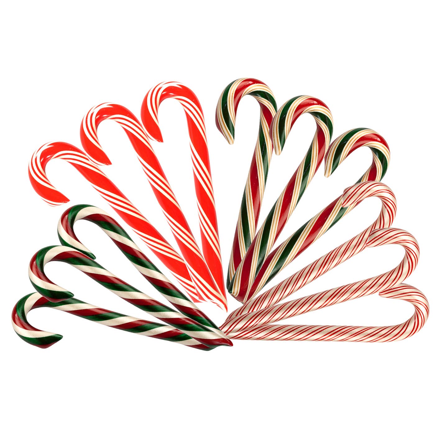 Hand-Spun Jumbo Candy Cane - 4-Flavor Assortment - 1.75 oz