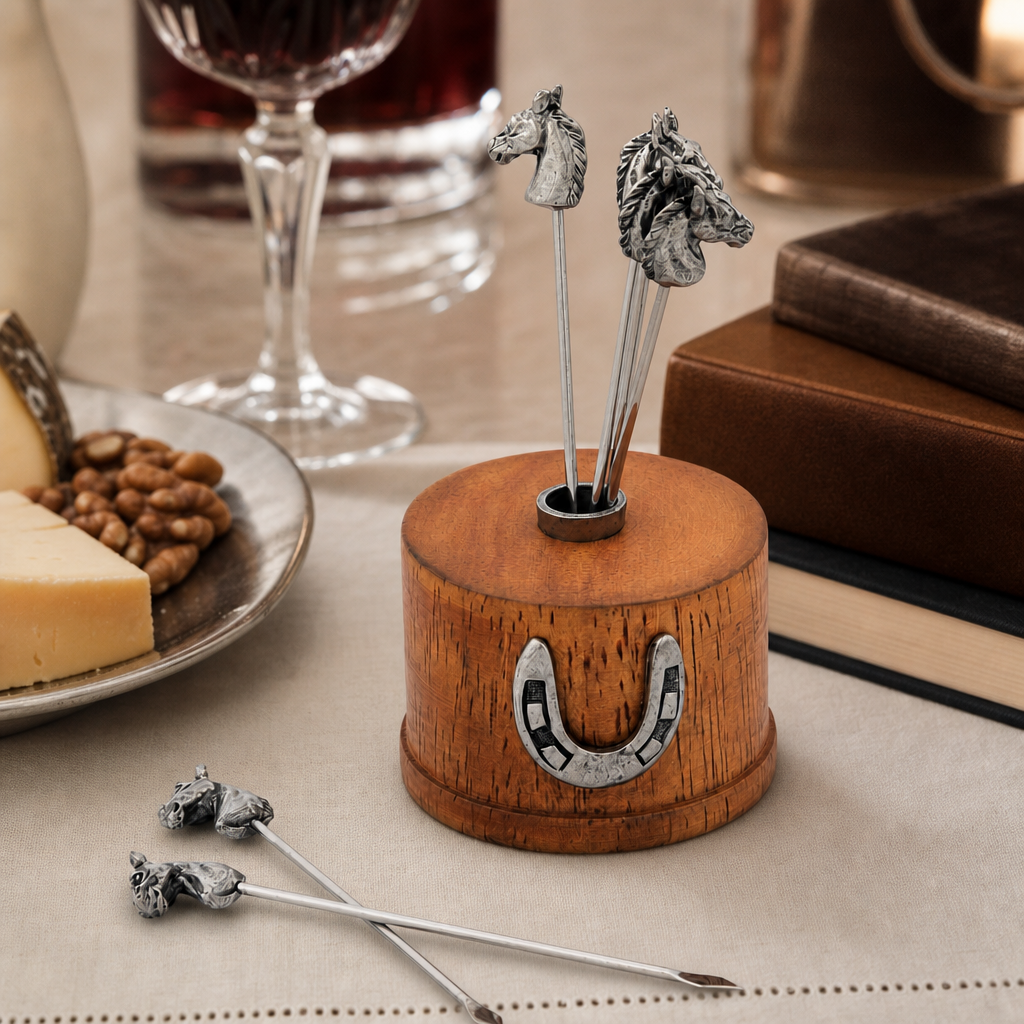 Equestrian Cheese Pick Set