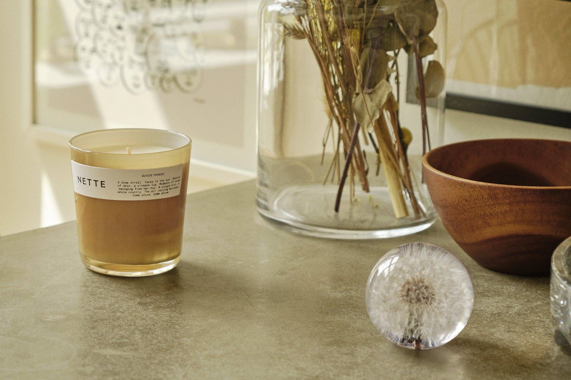 Suede Fringe Scented Candle