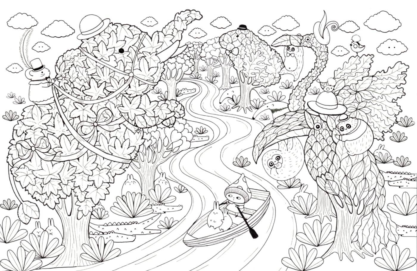 A Million Kawaii Cuties Coloring Book