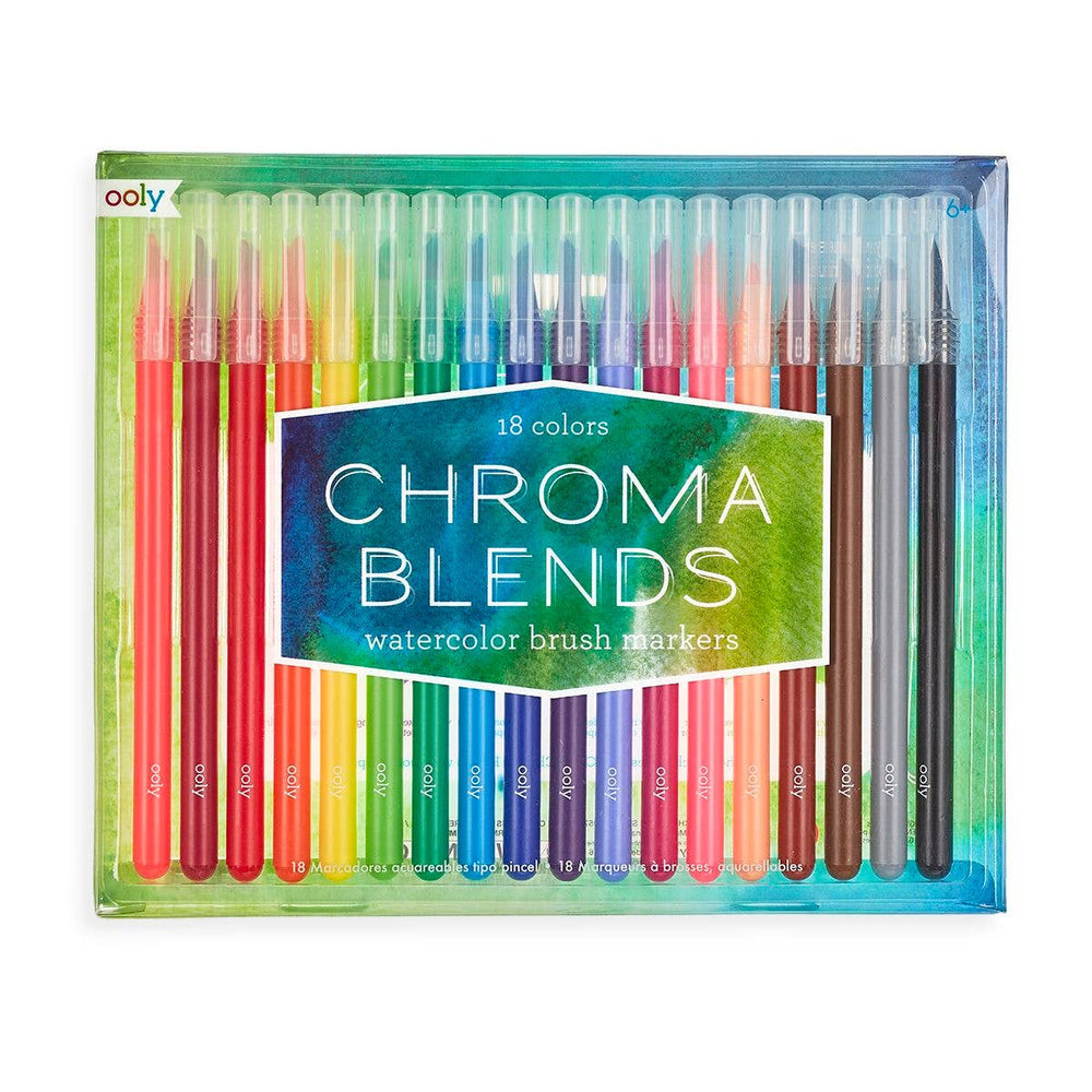 Chroma Blends Watercolor Brush Markers- Set of 18