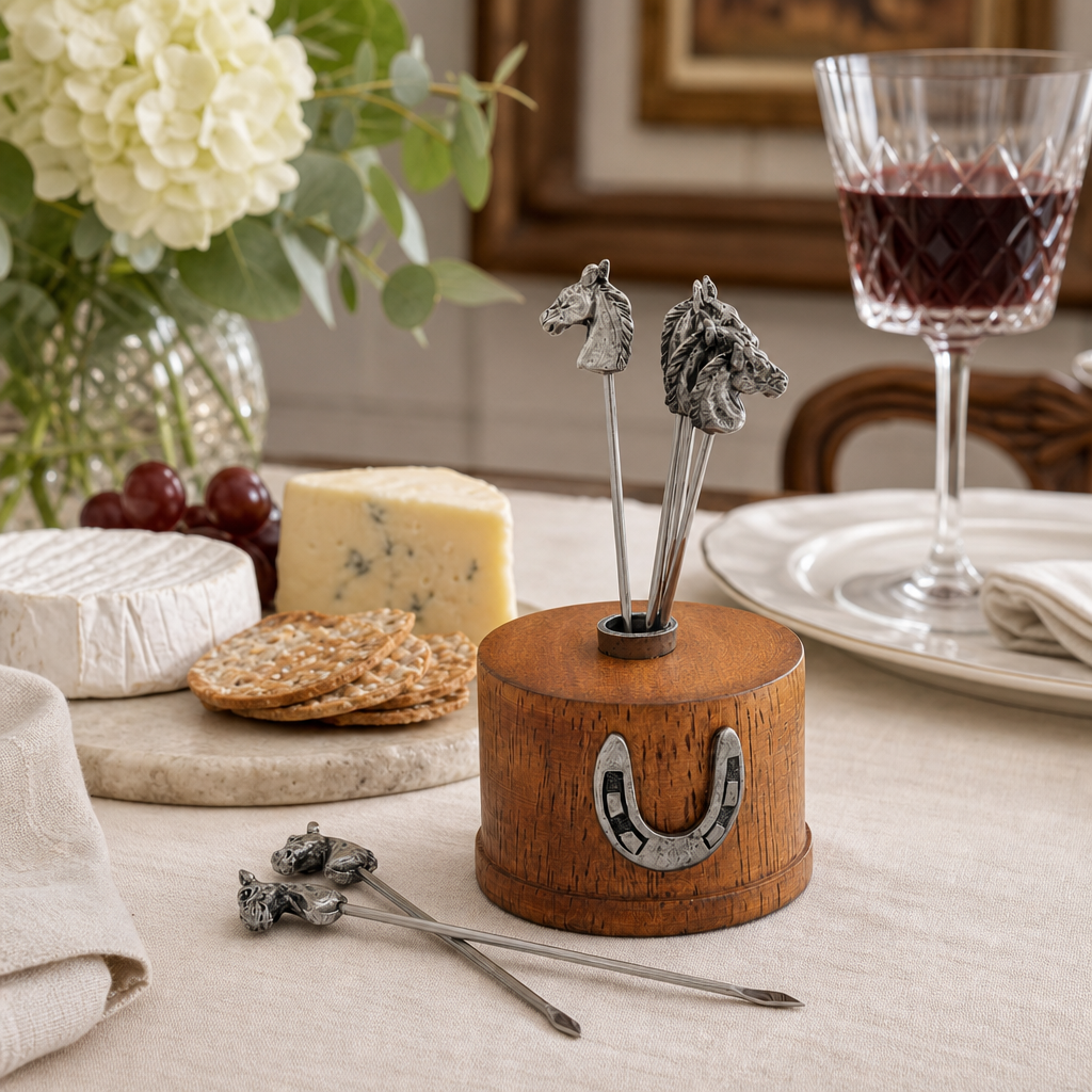 Equestrian Cheese Pick Set
