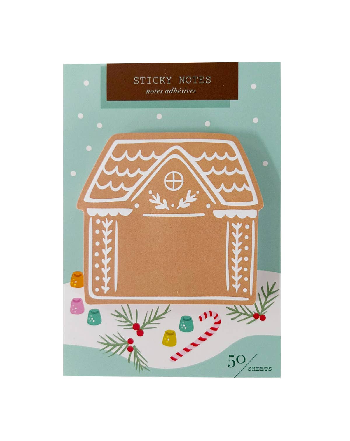 Gingerbread House Die Cut Sticky Notes