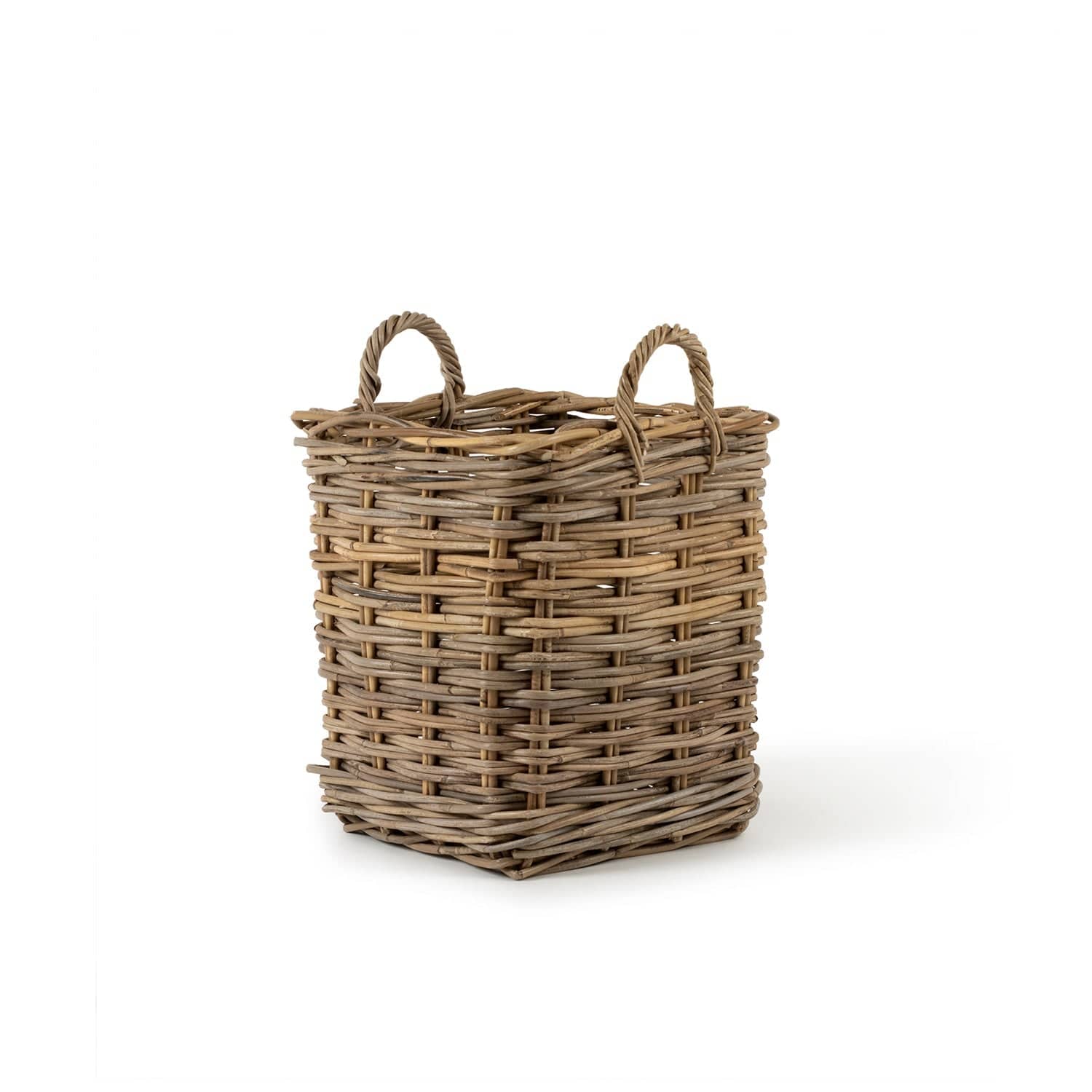 Rattan Square Basket: Large - 21" H