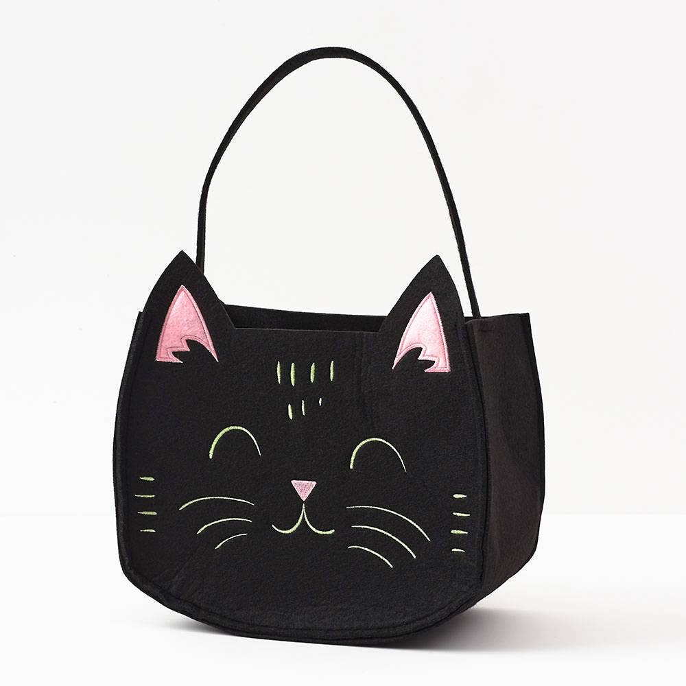 Black Cat Felt Trick or Treat Bag