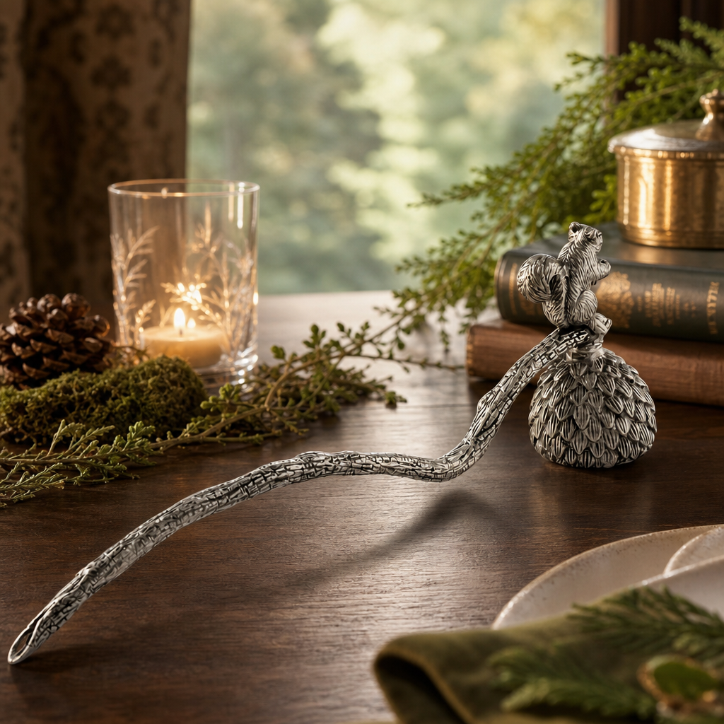 Pewter Squirrel Candle Snuffer