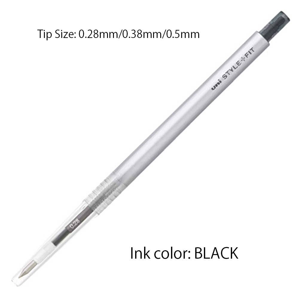 Blue Black UNI MITSUBISHI STYLE FIT SINGLE COLOR SLIM GEL PEN / 0.38mm