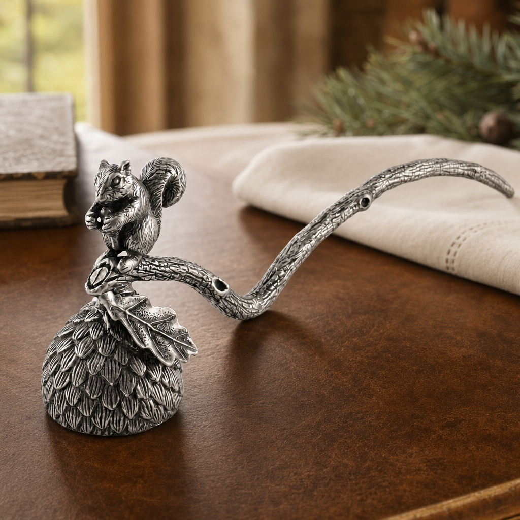 Pewter Squirrel Candle Snuffer