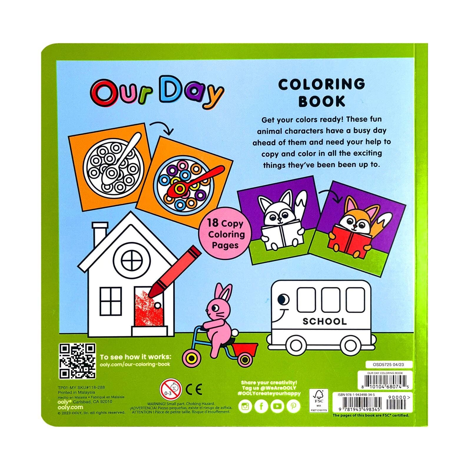 Our Day Copy Coloring Book (7.8" x 7.8")