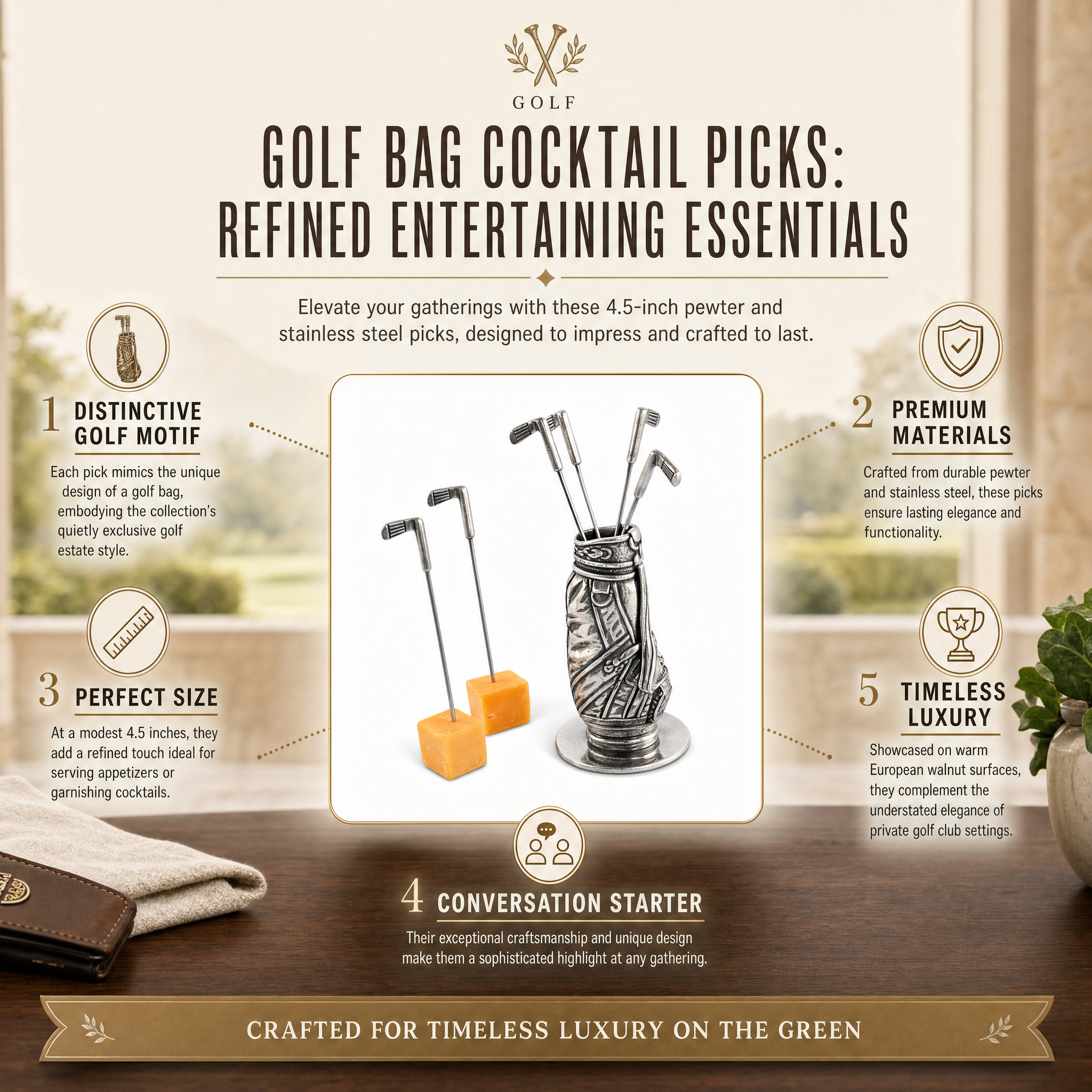 Golf Bag Cocktail Picks