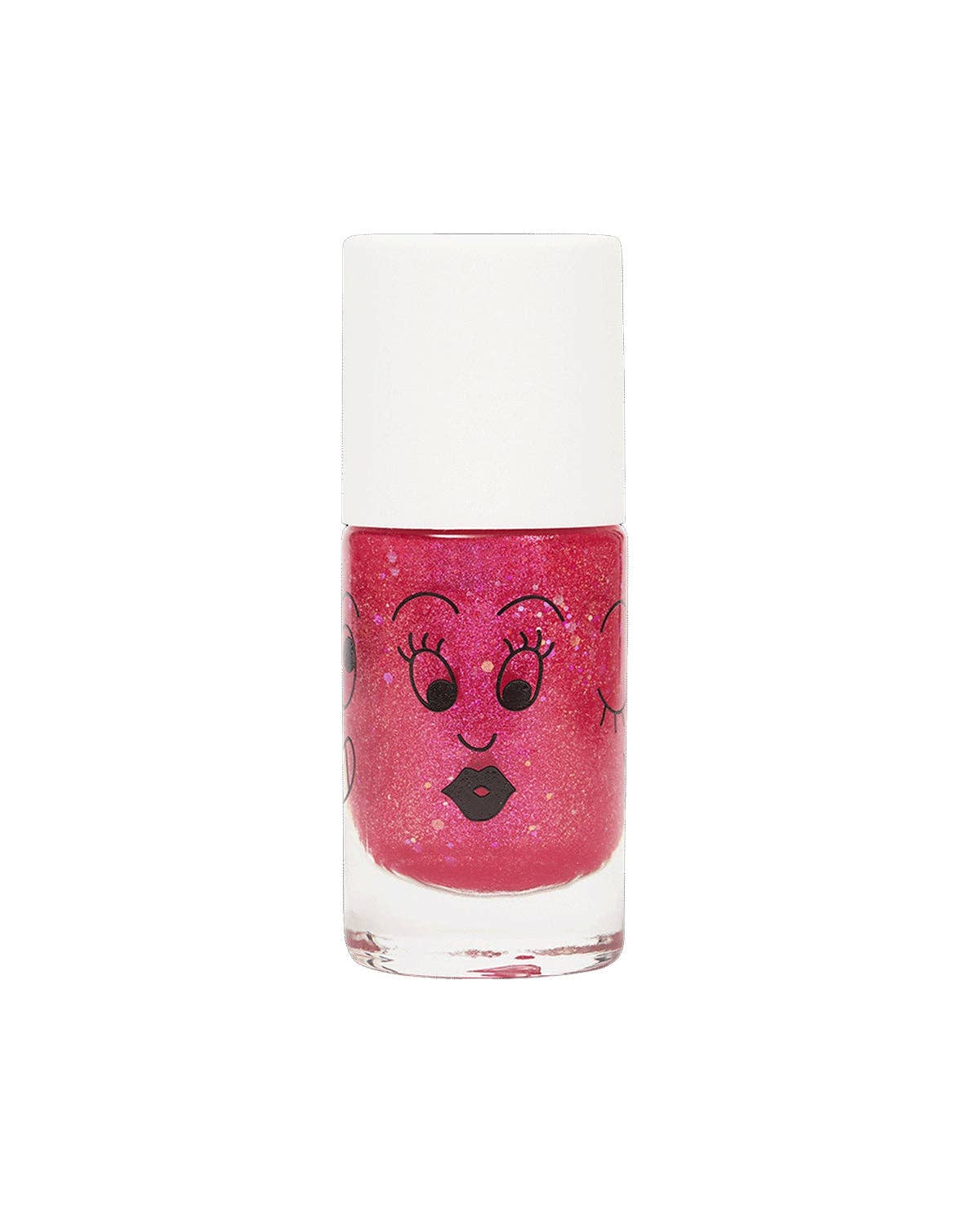 Nail Polish for Kids GLITTER SINGLE SISSI Dark Pink Glitter
