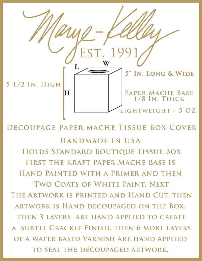 Fox Mask Tissue Box Cover: Paper Mache