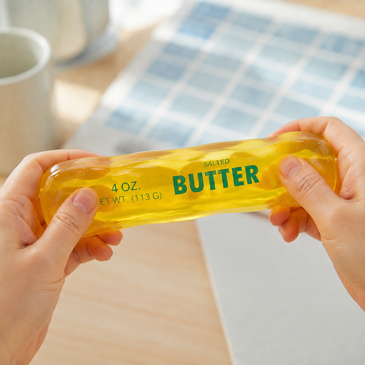 NEW!Butter Bar Vaseline-Like Clear Squishy Stress Fidget Bar