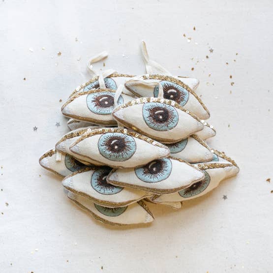 Evil Eye, Cotton & Lavender stuffed Ornament, Token