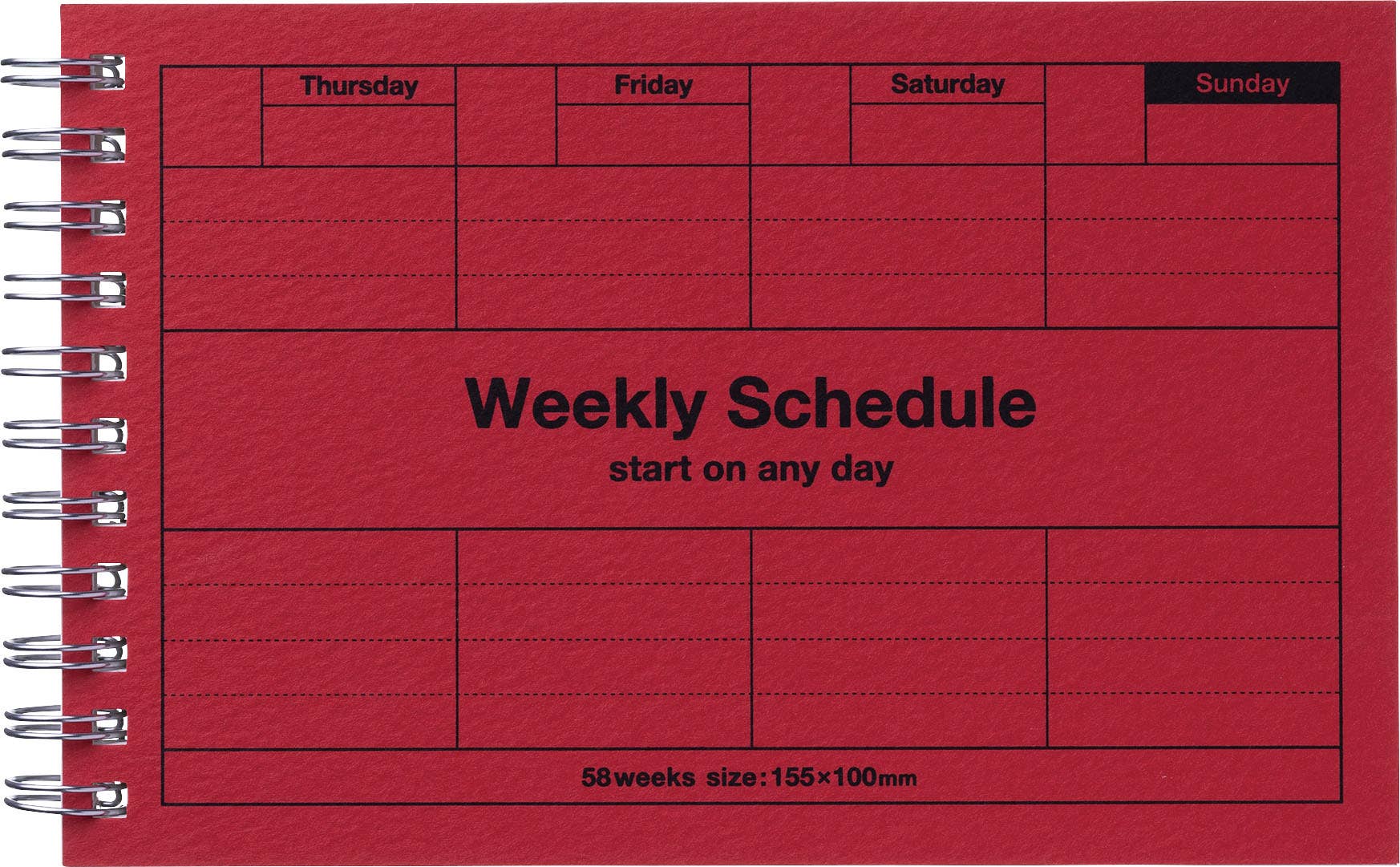 Dayfree Weekly Schedule: Black