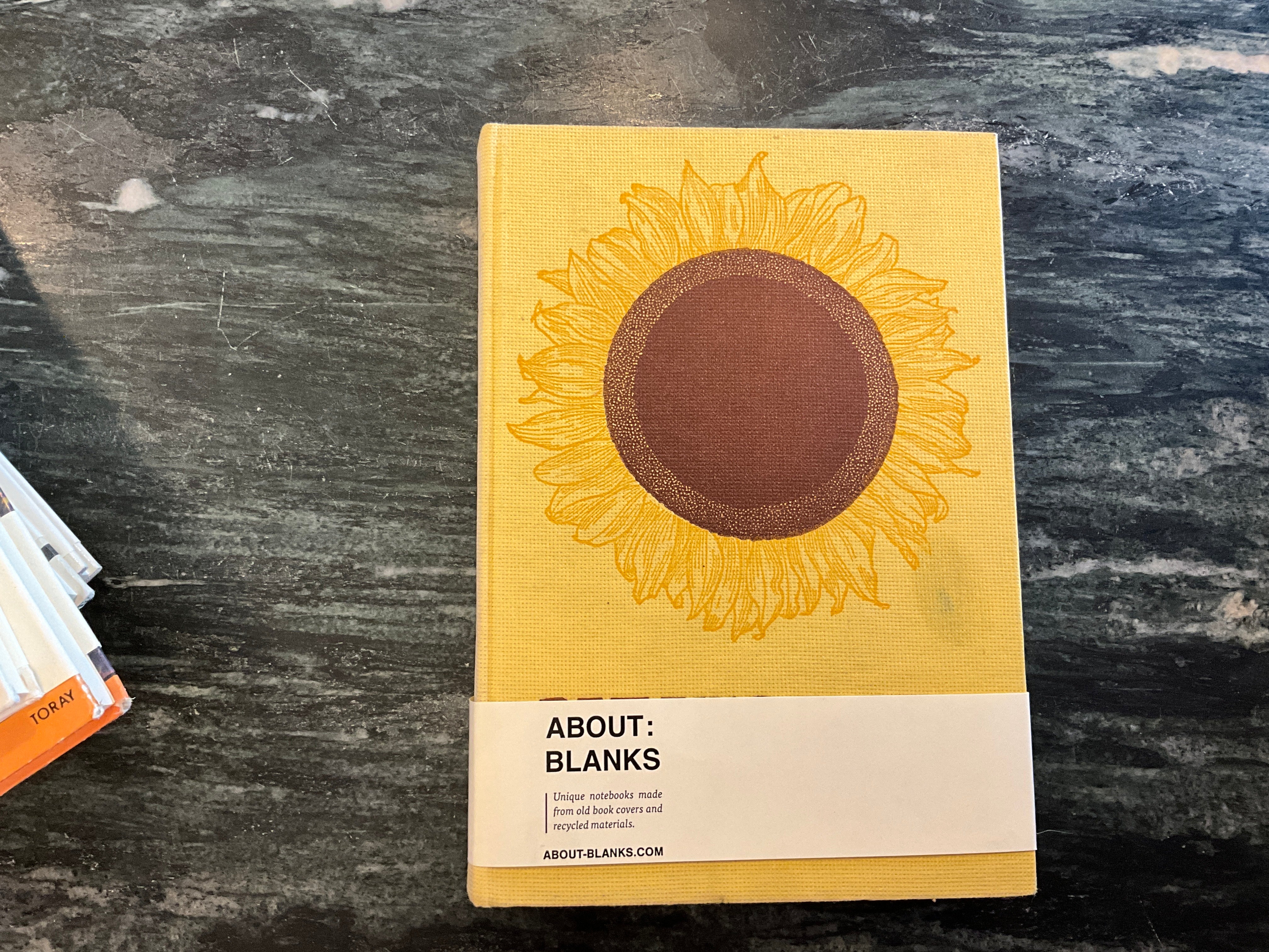 Vintage About Blanks Notebook: Sunflower