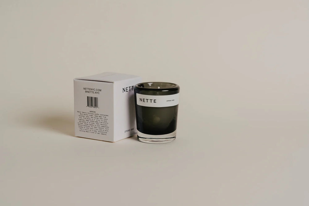 Nette 2.6 oz Smoky Glass Candle - Spring 1988