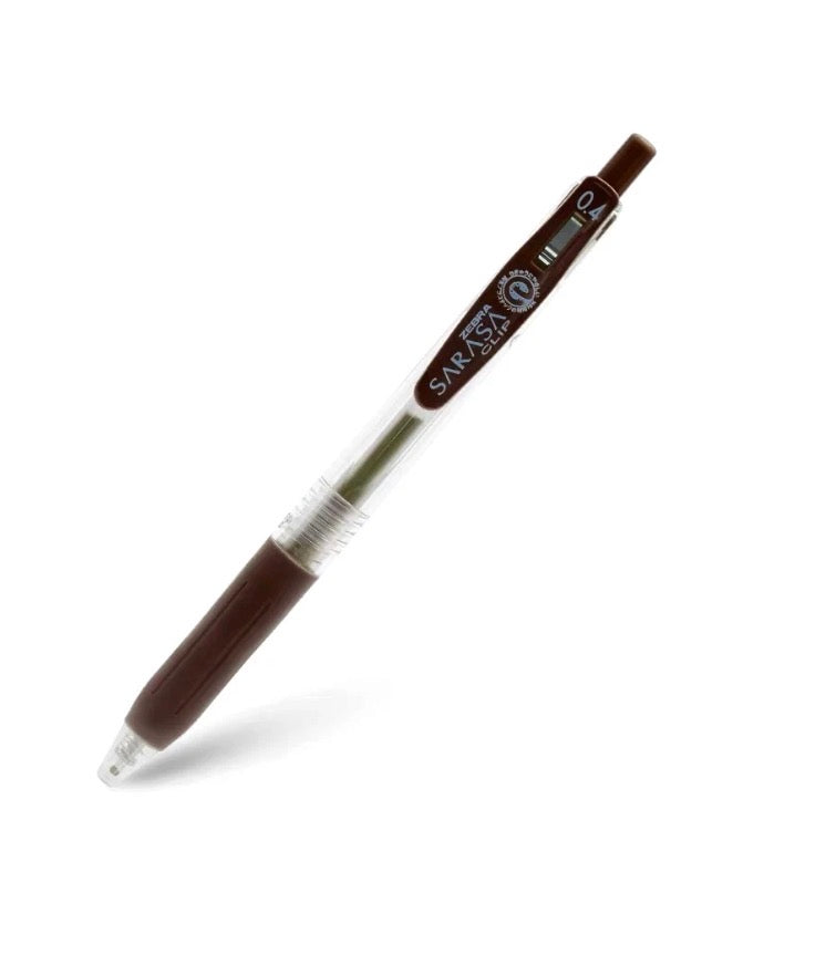 Zebra Sarasa Clip Gel Retractable 0.5mm Pen - Brown