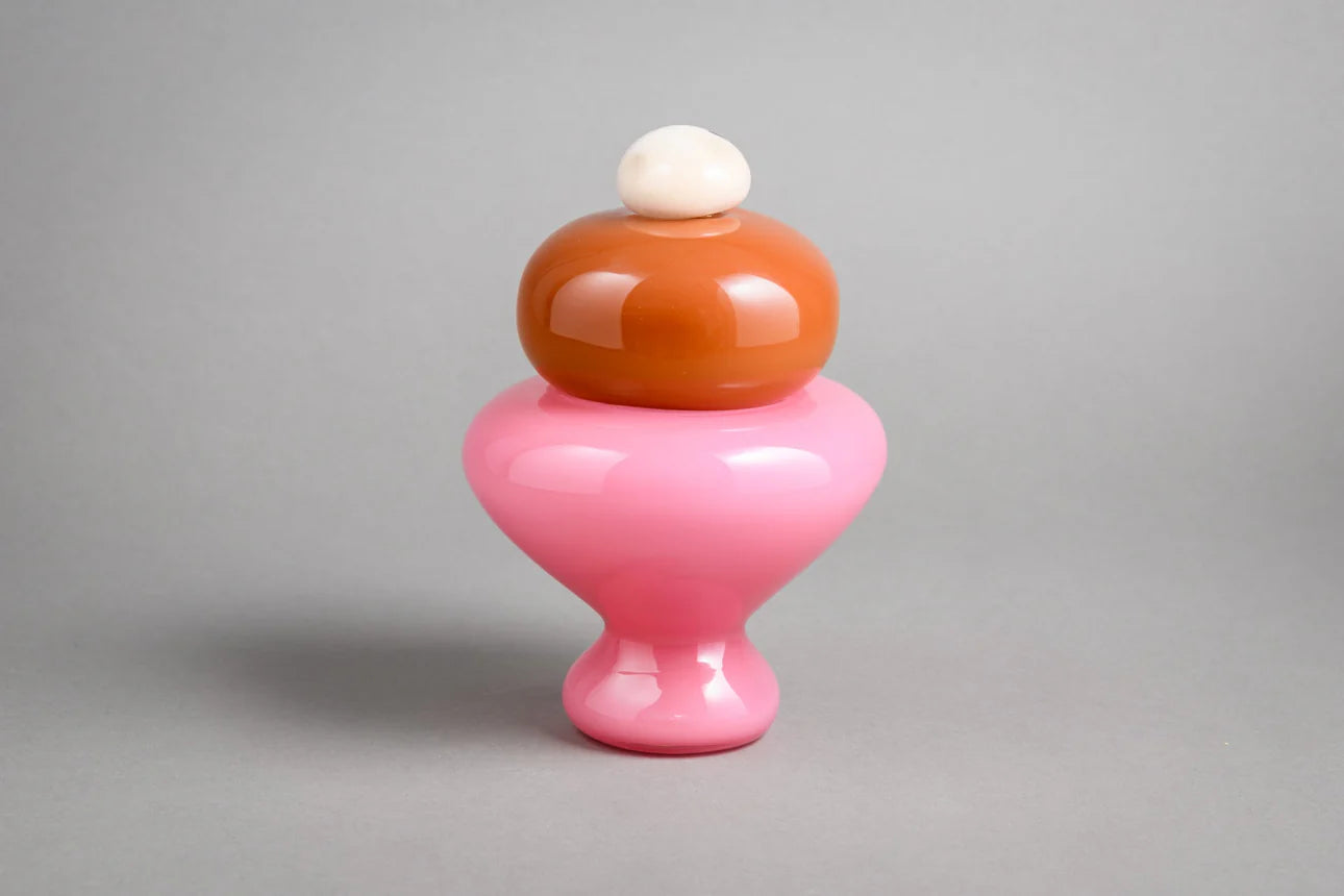 Helle Mardahl The Jar Medi - Cream ~ Almond ~ Pink