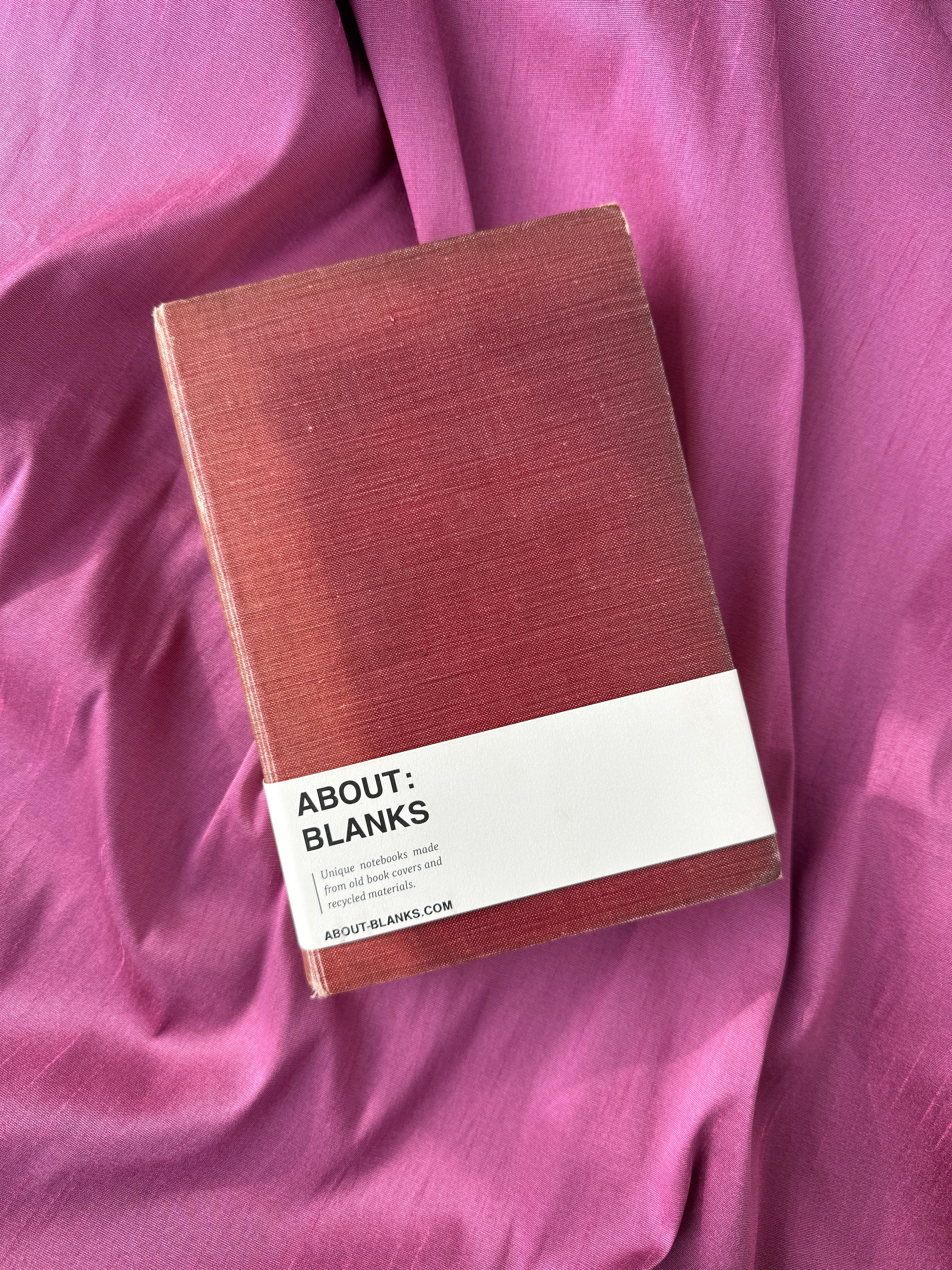 Vintage About Blanks Notebook: brown red faded