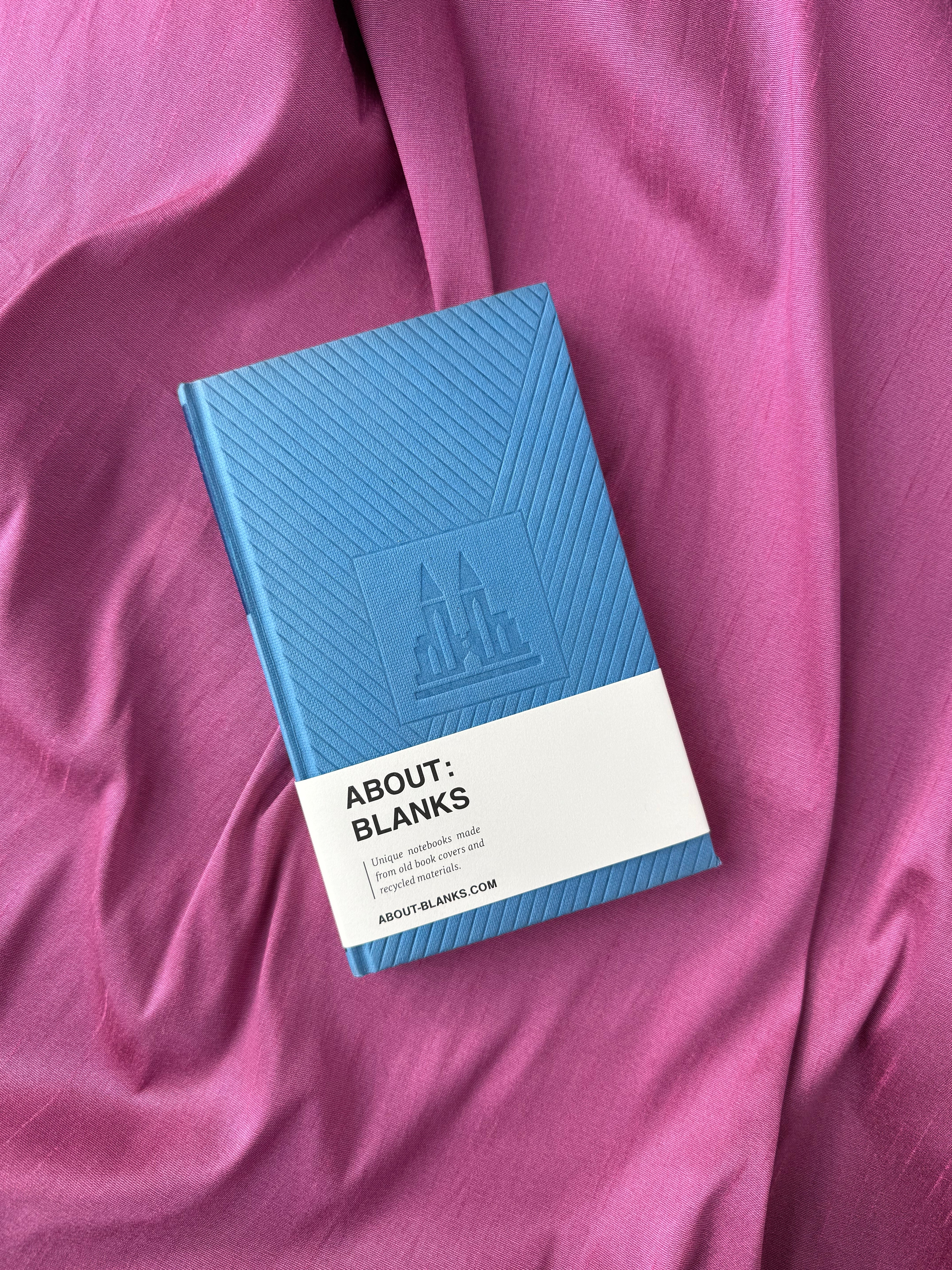 Vintage About Blanks Notebook: light blue with cover detailing