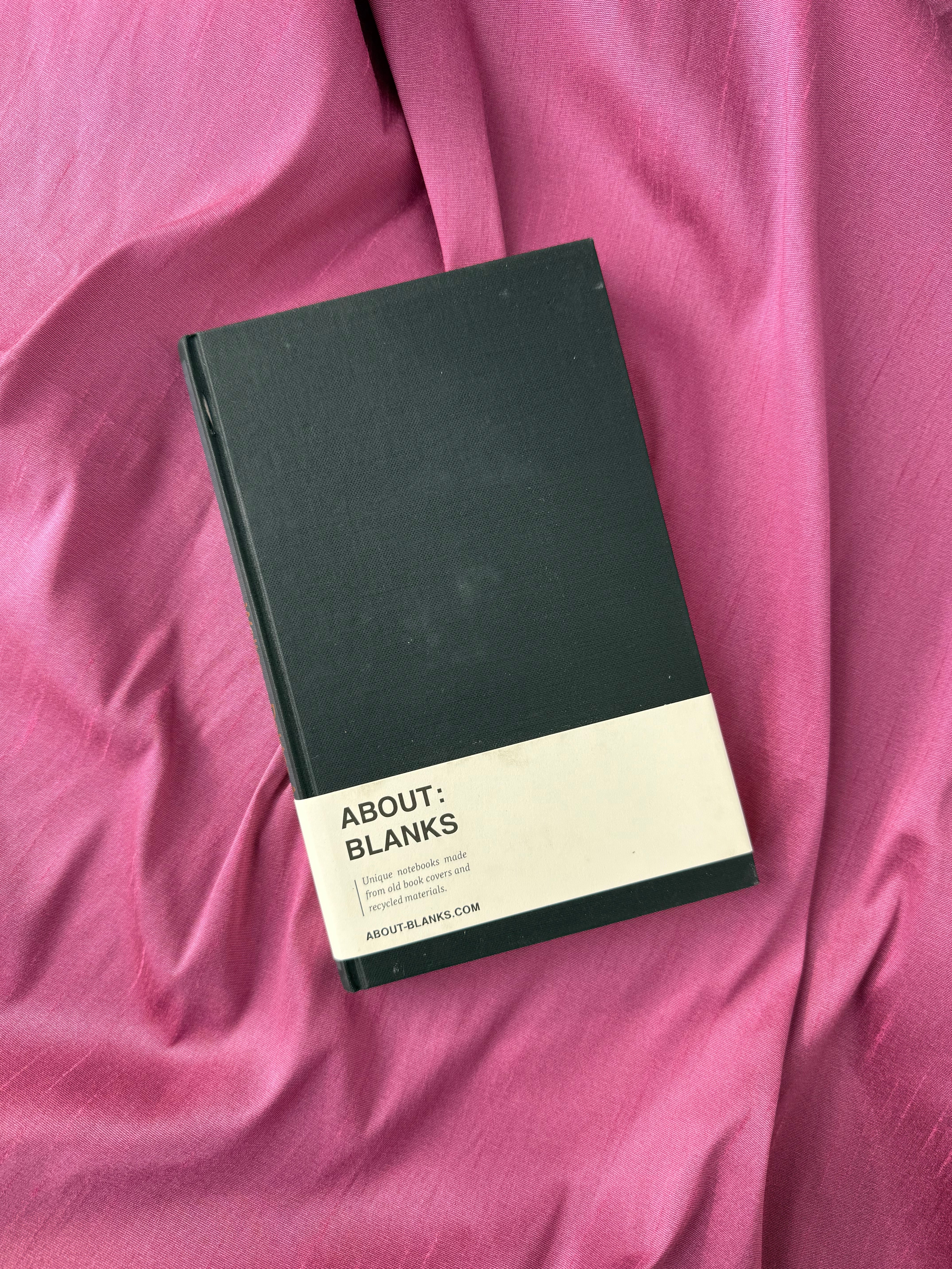 Vintage About Blanks Notebook: dark black