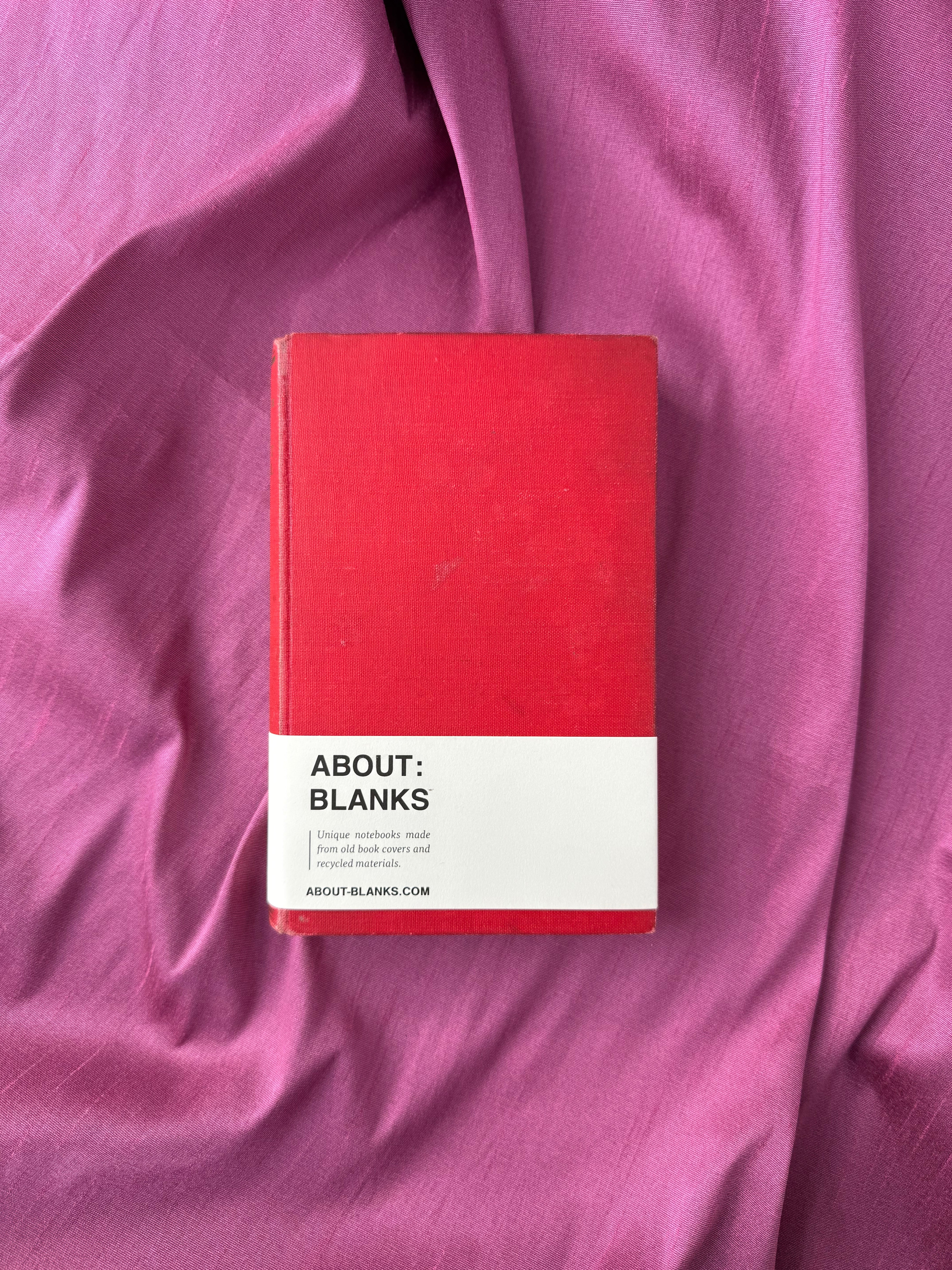 Vintage About Blanks Notebook: bright red