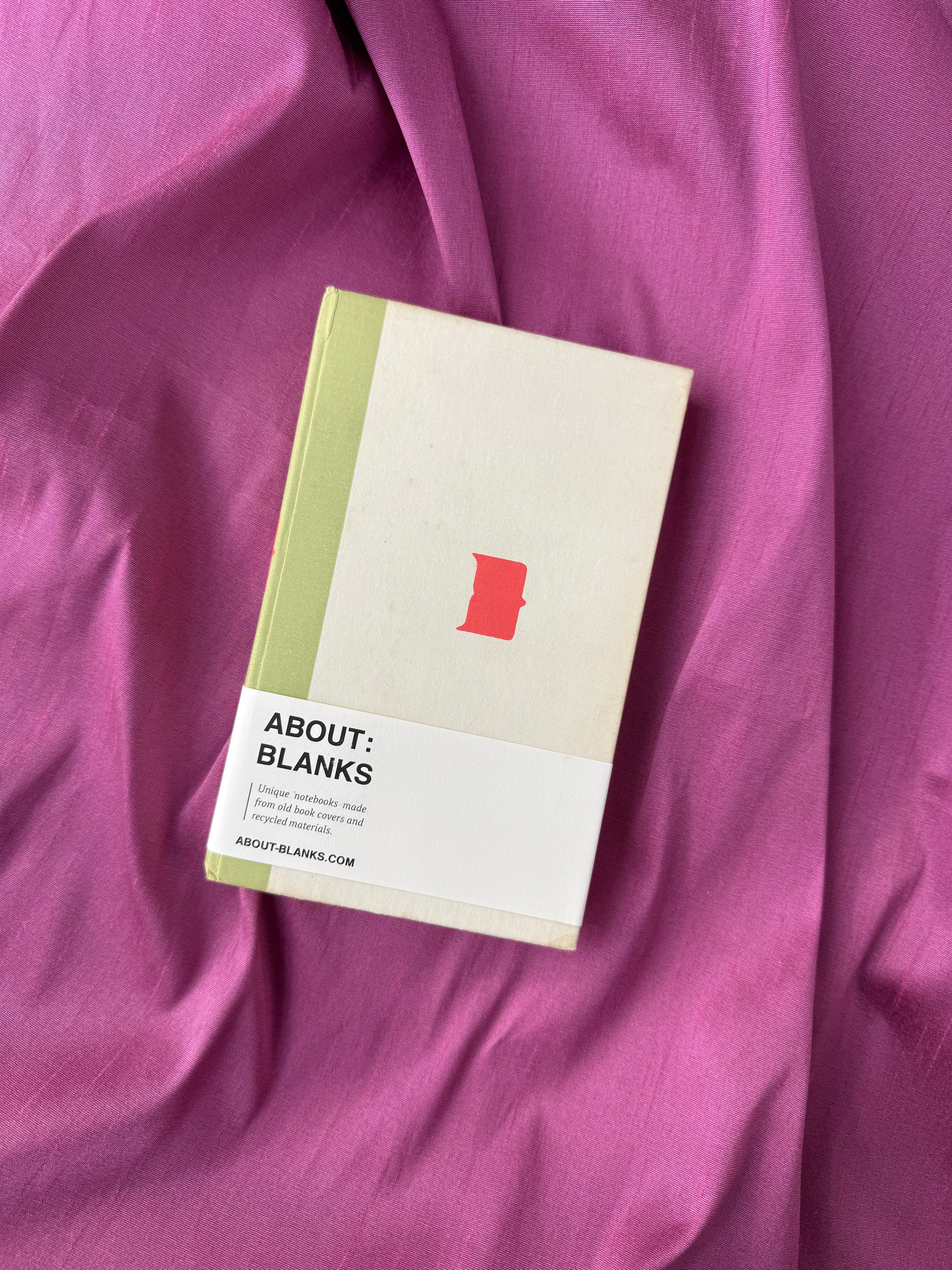 Vintage About Blanks Notebook: green binding red mark