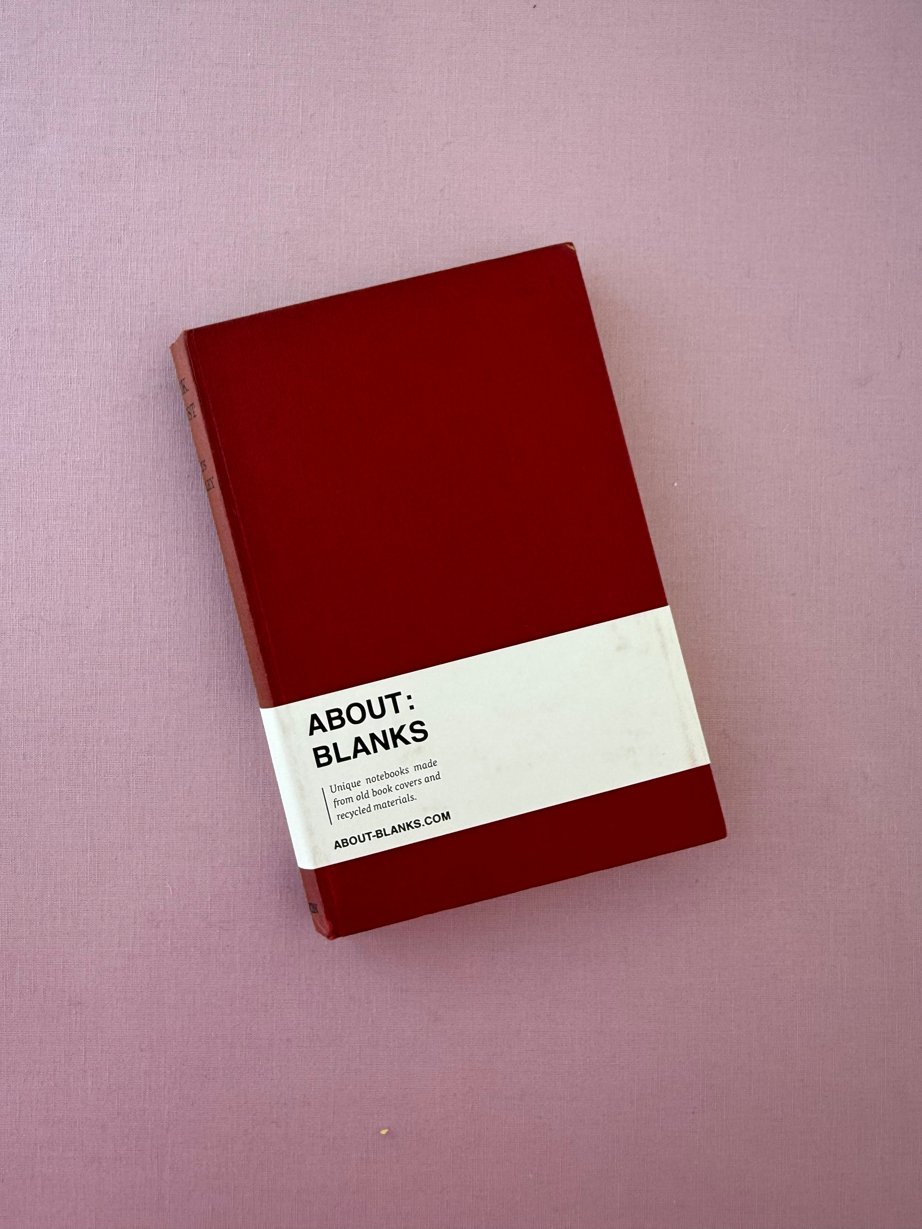 Vintage About Blanks Notebook: solid red II