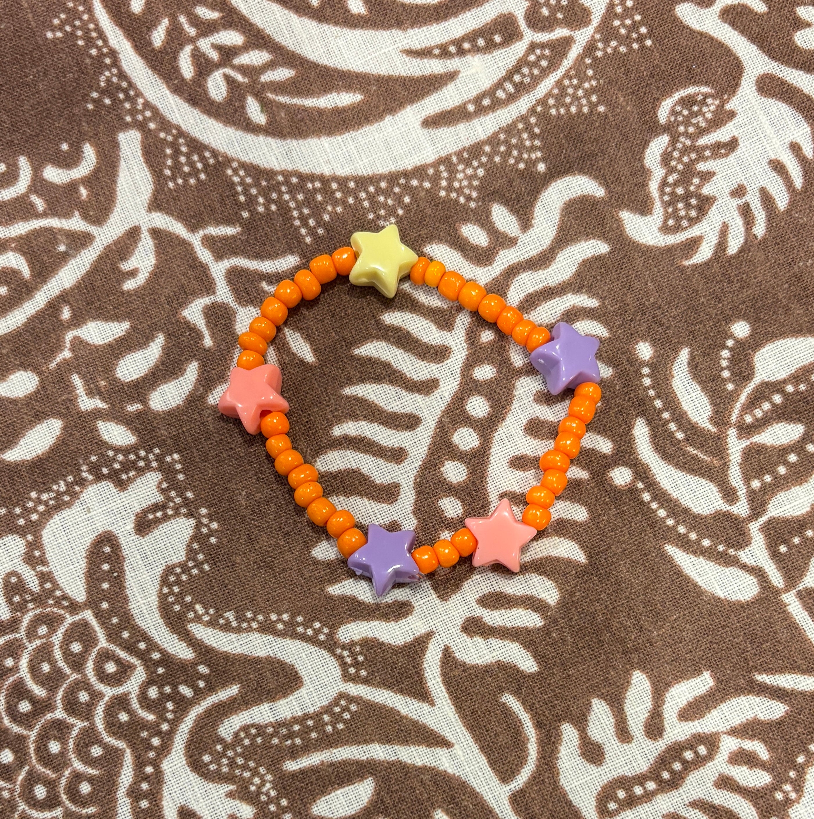 Sweet and Kind - orange and stars