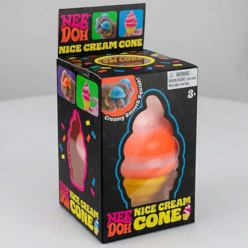 Schylling Nee-Doh Nice Cream Ice Cream Cone Orange/White