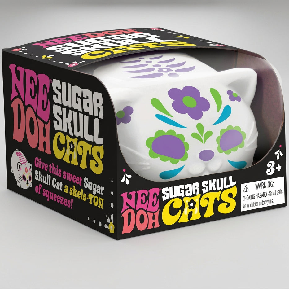 Schylling Nee-Doh Sugar Skull Cool Cats (Purple)