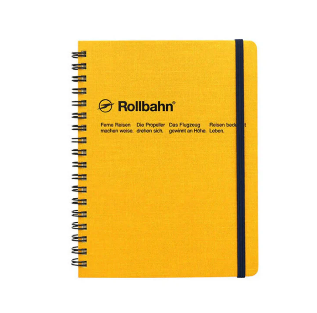 Rollbahn Cap-Martin Textured Covered Spiral Notebooks - Yellow